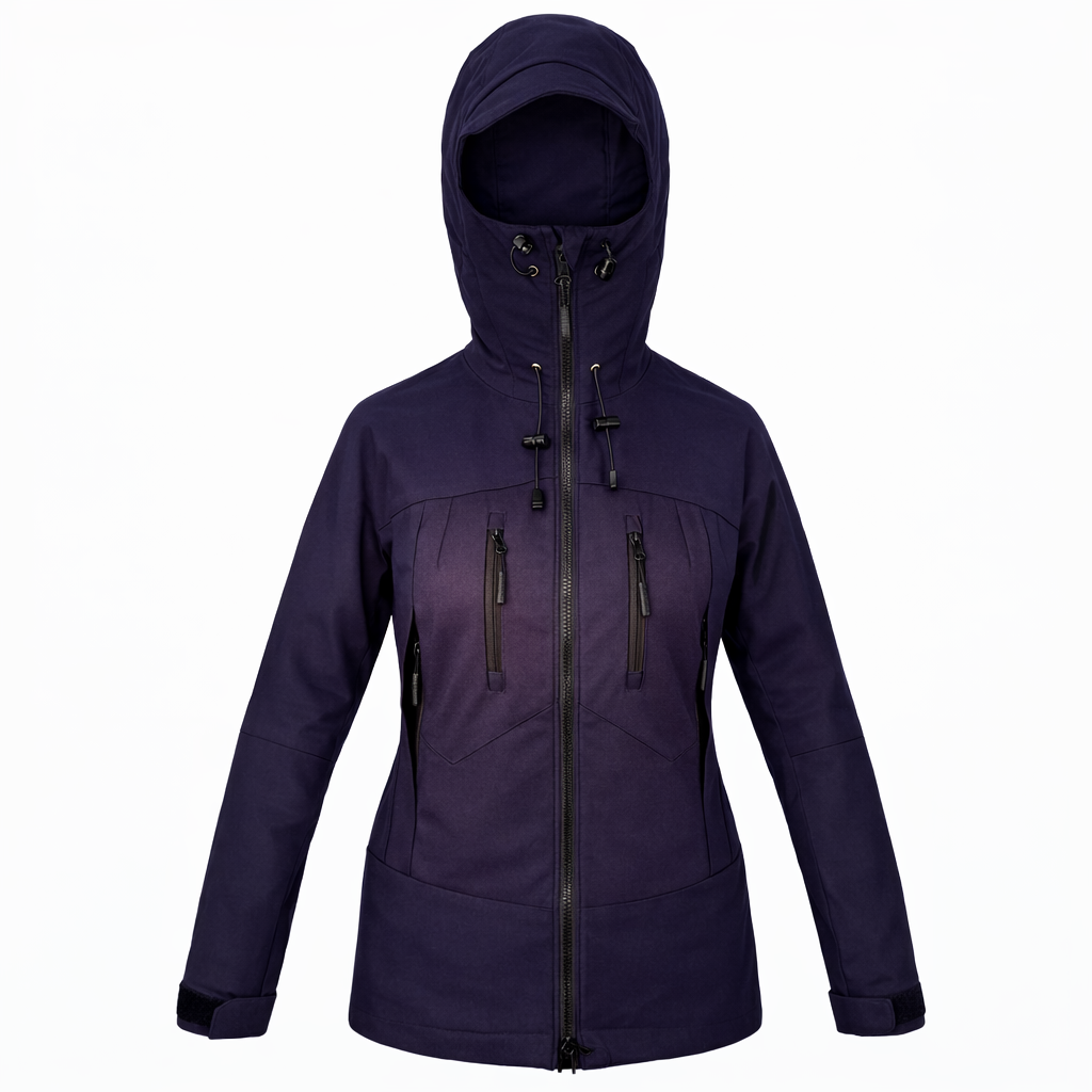 Roughstuff Elvenfeuer Damen-Lodenjacke aus hochwertigem deutschem Loden für Outdoor, Trekking, Bushcraft und Jagd. Sportlich geschnittene Outdoorjacke aus 100 % Schurwolle mit großer verstellbarer Kapuze, hohem Kragen und robustem Zweiwege-Reißverschluss. Funktionale Taschen, wetterfeste Eigenschaften und nachhaltige Materialien machen die Jacke zum zuverlässigen Begleiter bei Wind, Kälte und Naturabenteuern. Farbe  lila blau